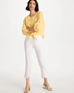 Embroidered Brigitte™ Slim Crop Pant