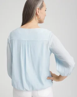 Embroidered Cutout Blouse
