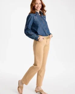 Embroidered Denim Shirt