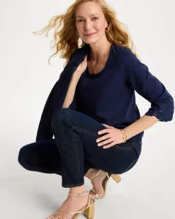 Embroidered Hem Top