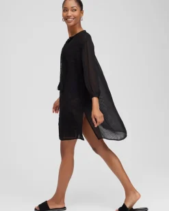 Embroidered Swim Dress Coverup