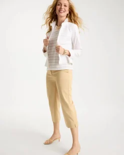 Emme Sateen Straight Capri Pants