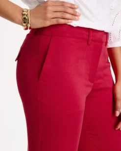 Emme Sateen Straight Capri Pants