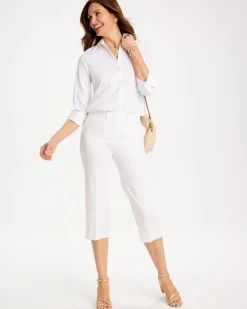 Emme Sateen Straight Capri Pants