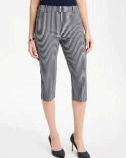Emme Slim Striped Capri Pants