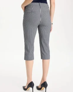 Emme Slim Striped Capri Pants