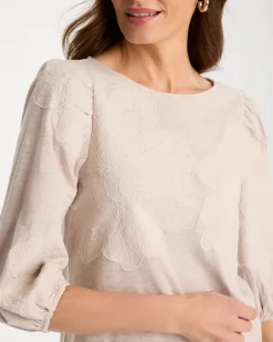 Etched Flora Balloon Top