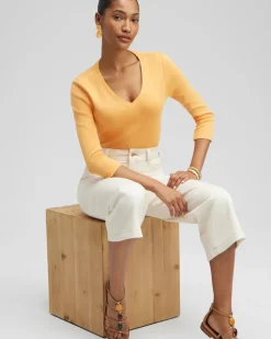 Everyday 3/4 Sleeve V-Neck Tee