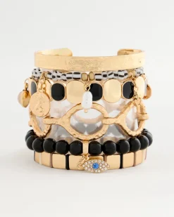 Evil Eye Charm Stretch Bracelet