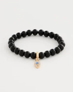 Evil Eye Charm Stretch Bracelet