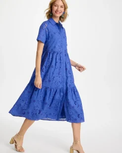 Eyelet Tiered Dress