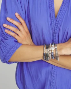 Faux Tennis Stretch Bracelet
