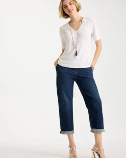 Flora Lace V-Neck Tee