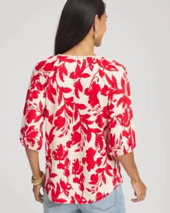 Floral Braided Linen Top