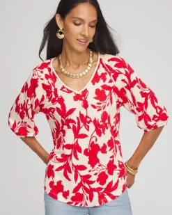 Floral Braided Linen Top