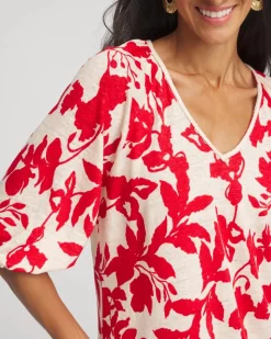 Floral Braided Linen Top
