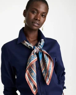 Floral Double-Sided Square Scarf