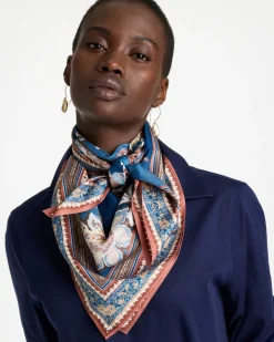 Floral Double-Sided Square Scarf