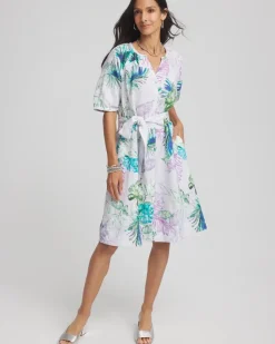 Floral Linen Shirtdress