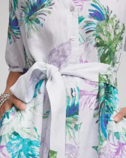 Floral Linen Shirtdress