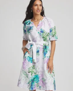 Floral Linen Shirtdress