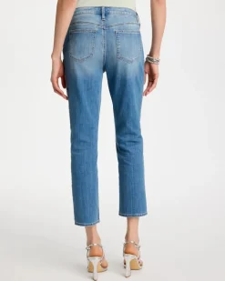 Floral Patchwork Girlfriend Crop Jeans