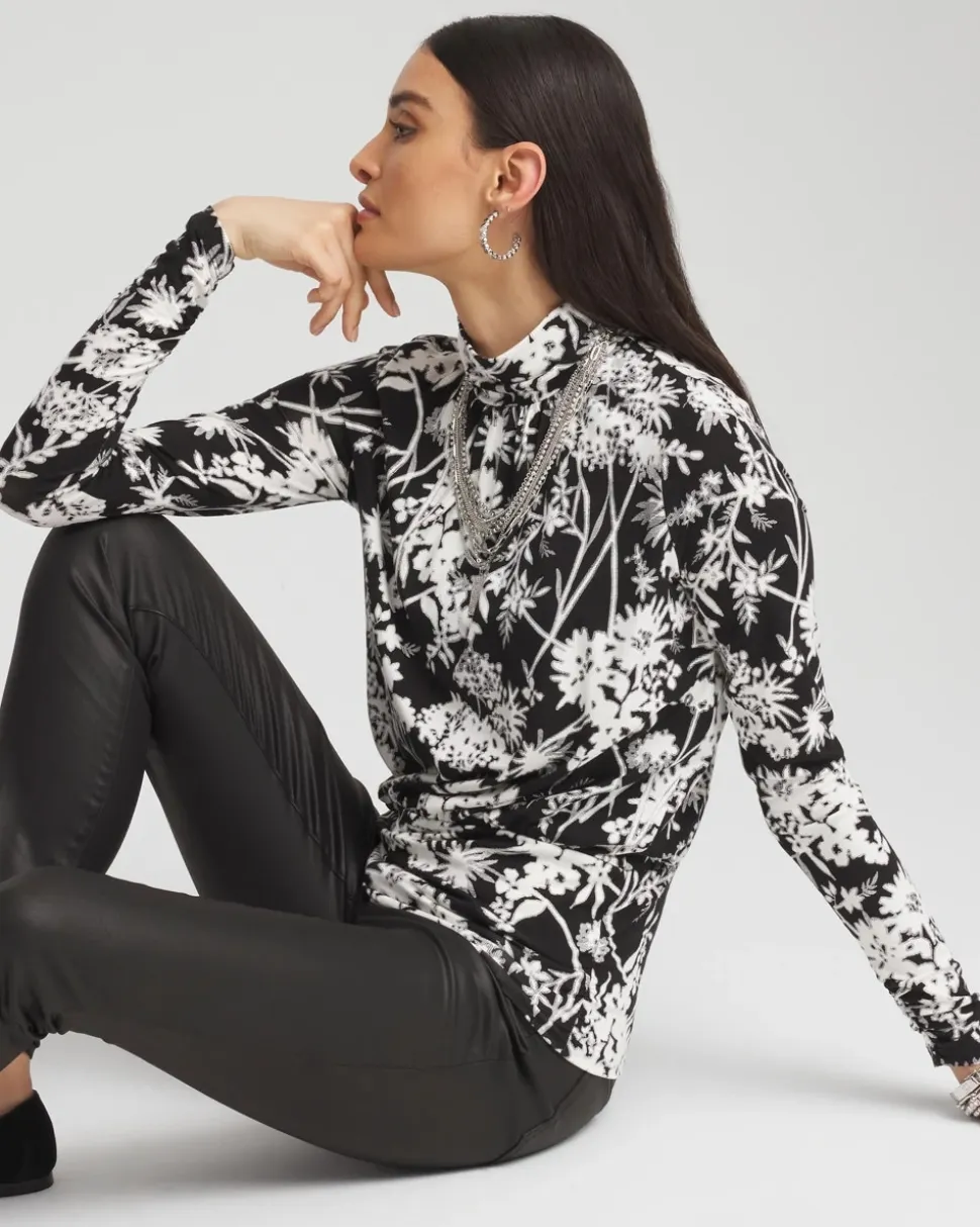 Floral Print Banded Hem Top