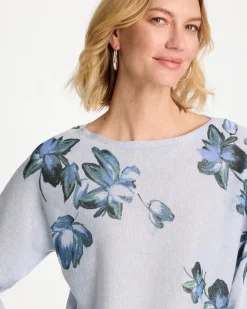 Floral Print Pullover Sweater