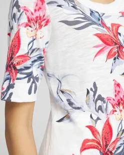 Floral Scoop Neck Tee