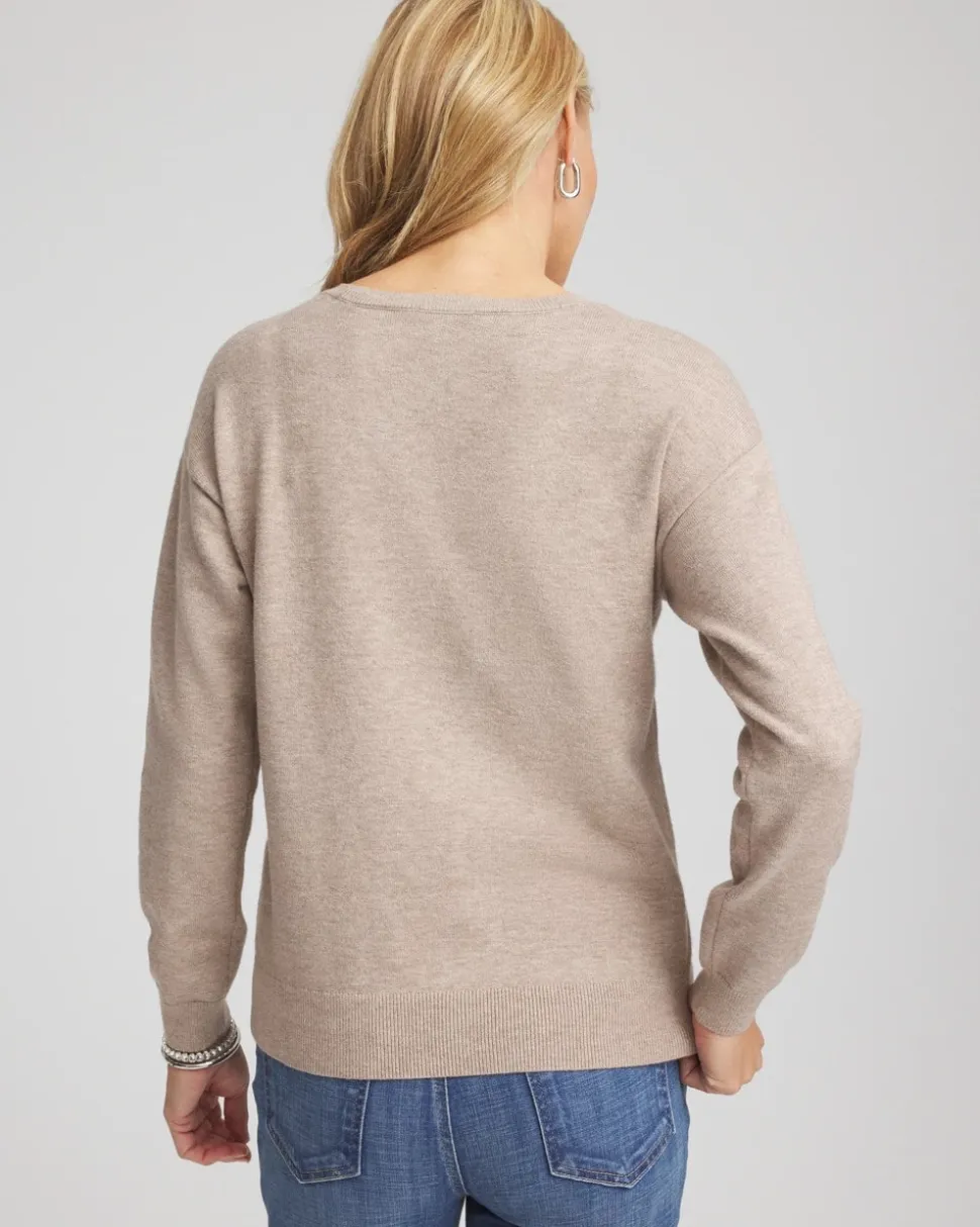 Floral Sequined Pullover