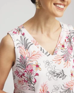 Floral Sleeveless V-Neck Tank
