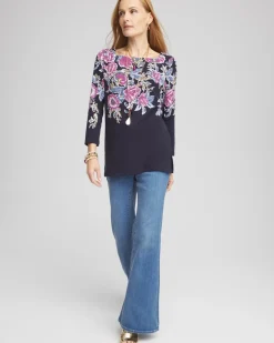 Floral Square Neck Tunic