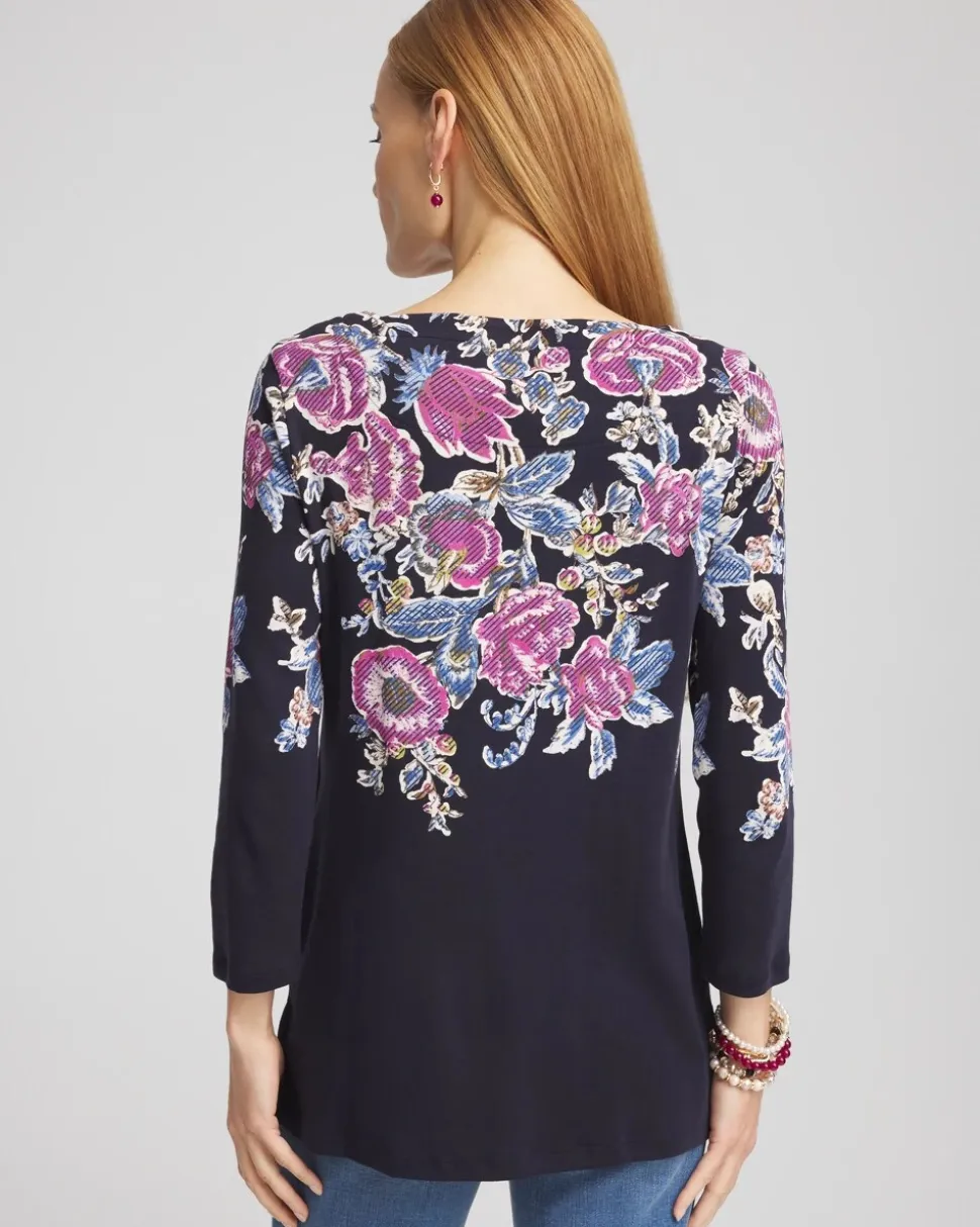 Floral Square Neck Tunic