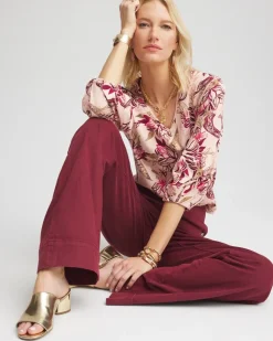 Floral Tuck Sleeve Tee