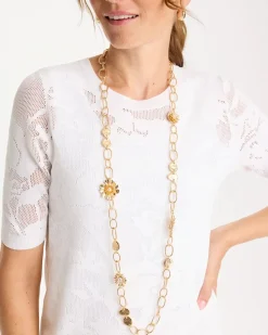 Flower Long Single-Strand Necklace