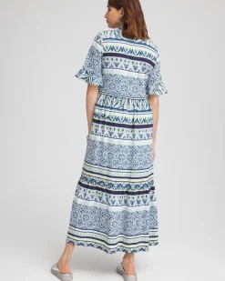 Flutter-Sleeved Maxi Dress