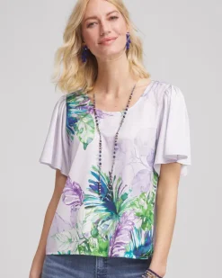 Flutter Sleeve Satin Top