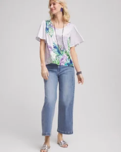 Flutter Sleeve Satin Top