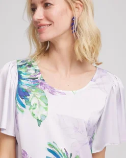 Flutter Sleeve Satin Top