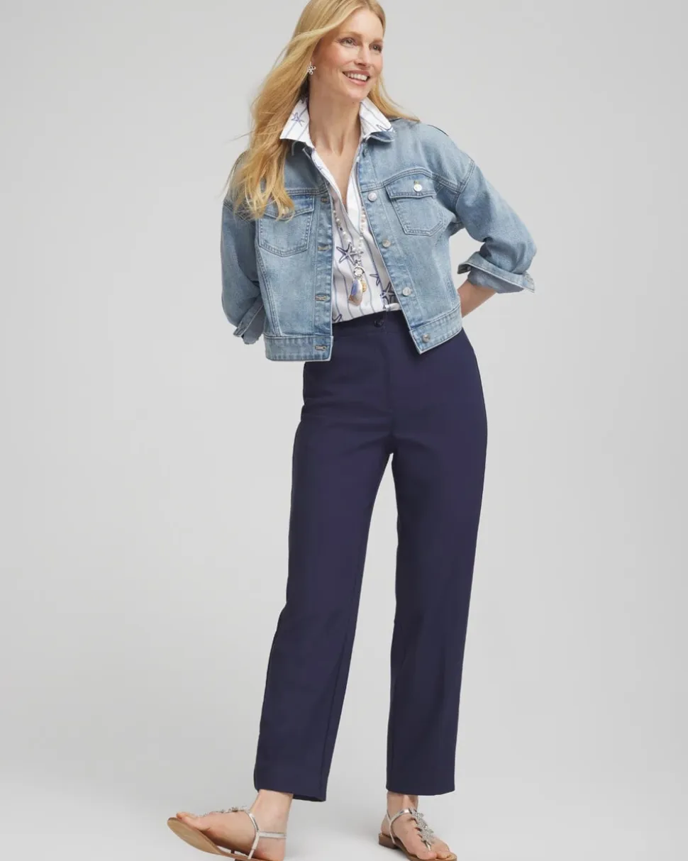Fly Front Ankle Pants