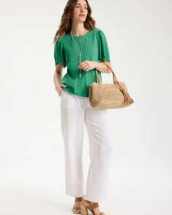 Gauze Sleeve Soft-Stretch Tee