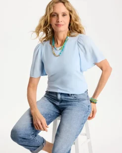 Gauze Sleeve Soft-Stretch Tee