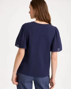 Gauze Sleeve Soft-Stretch Tee