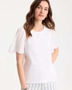Gauze Sleeve Soft-Stretch Tee