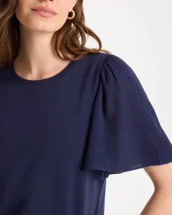 Gauze Sleeve Soft-Stretch Tee