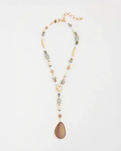Genuine Stone Y-Necklace