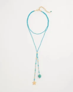 Genuine Turquoise Stone Y-Necklace
