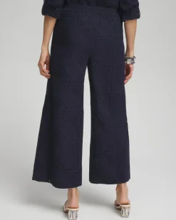Geo Eyelet Soft Cropped Pants
