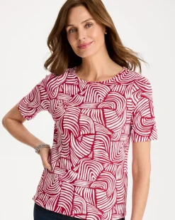 Geo Pima Elbow Sleeve Tee