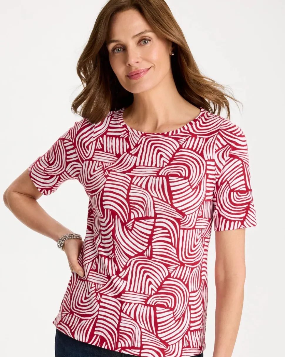 Geo Pima Elbow Sleeve Tee